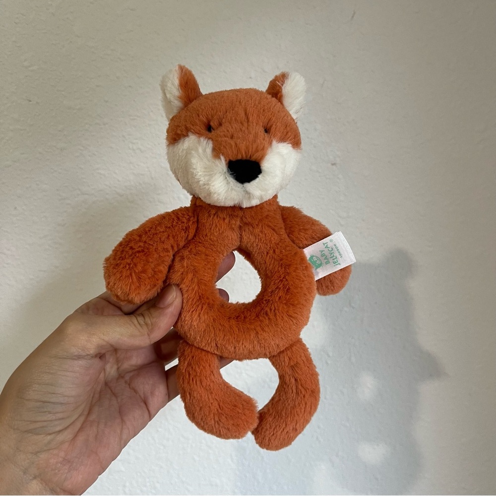 Jellycat Bashful Fox Cub Ring Rattle